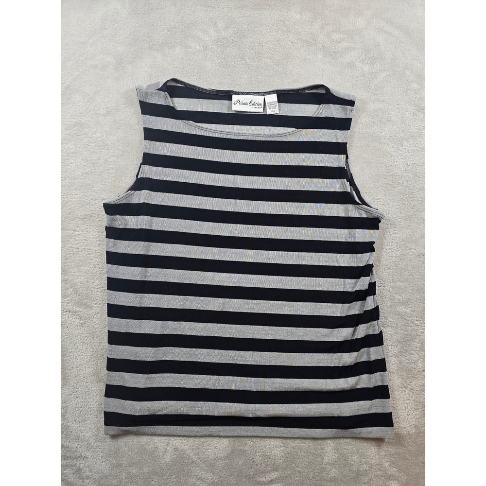 Private Edition Chico's Womens Striped Tank Top Size 3 Sleeveless Stretch